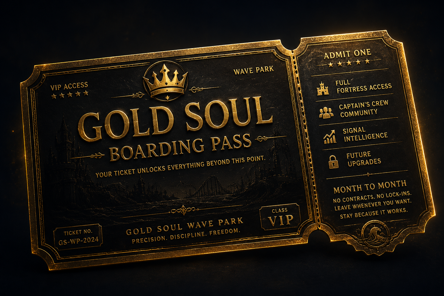 Skimboard Boarding Pass — premium attraction admission