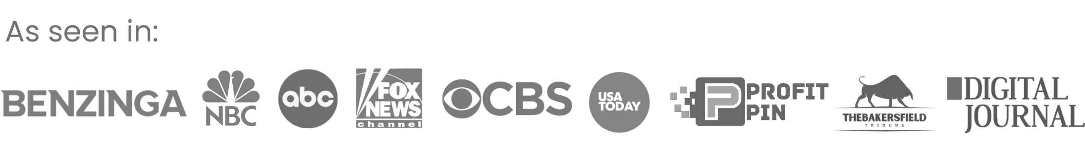 As seen on Benzinga, NBC, ABC, Fox News, CBS, USA Today and more